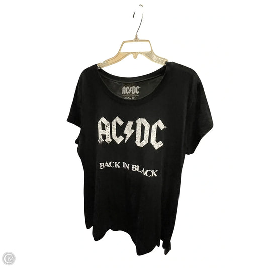 Top Short Sleeve By Clothes Mentor In Black, Size: 3x