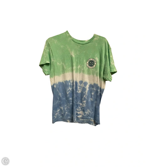 Top Short Sleeve By Simply Southern In Blue & Green, Size: M
