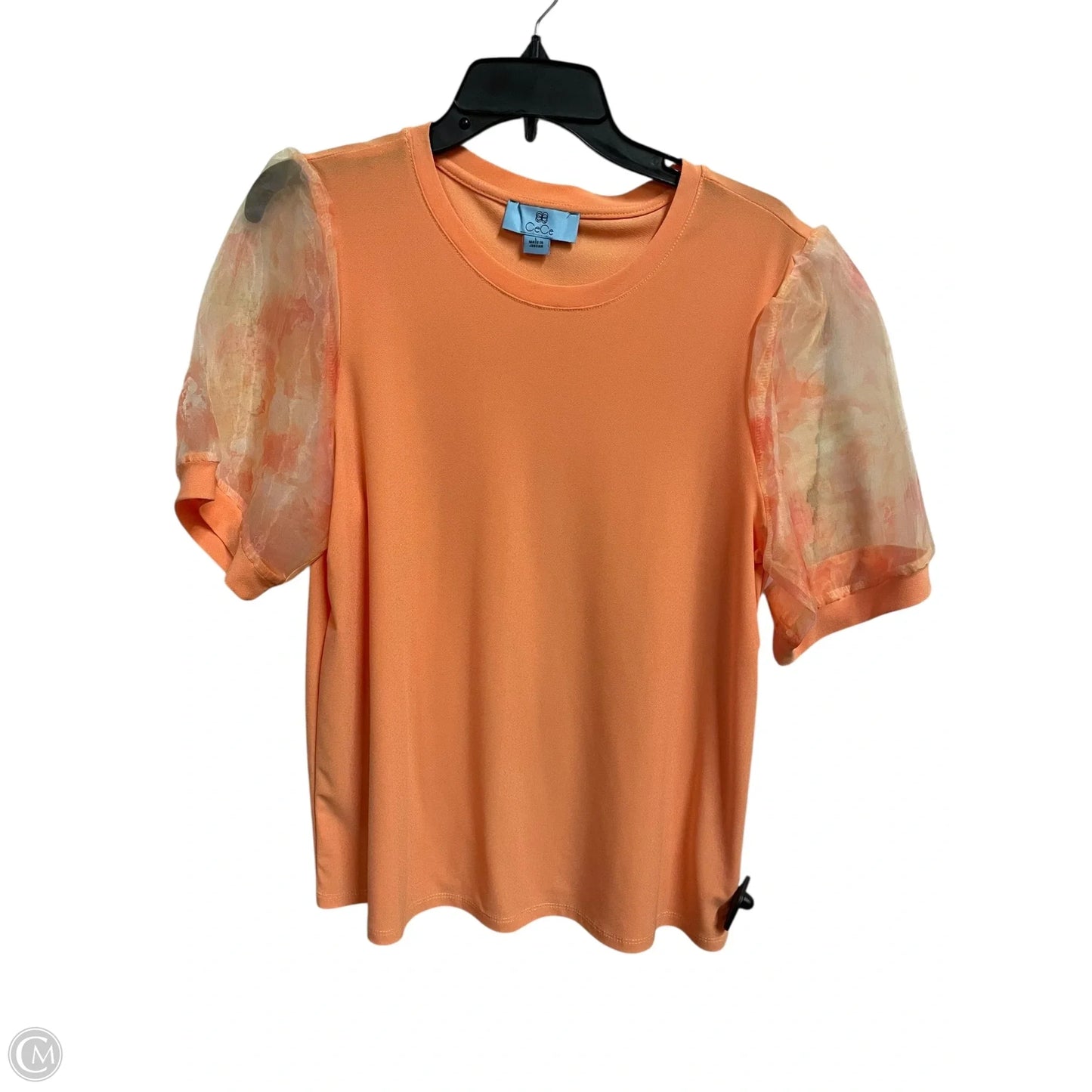 Top Short Sleeve By Cece In Orange, Size: L