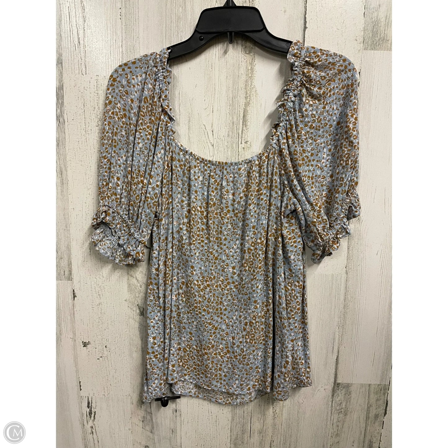 Top Short Sleeve By Gibson In Blue, Size: M