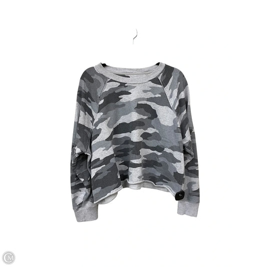 Top Long Sleeve By Aerie In Camouflage Print, Size: L