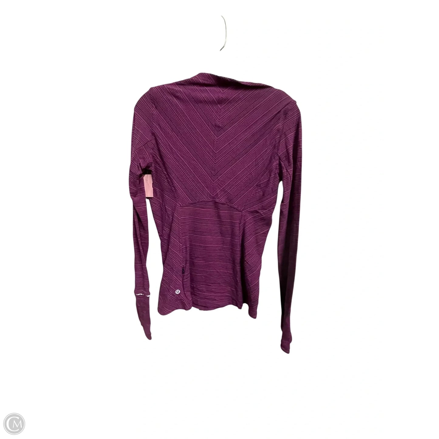 Athletic Top Long Sleeve Collar By Lululemon In Purple, Size: M
