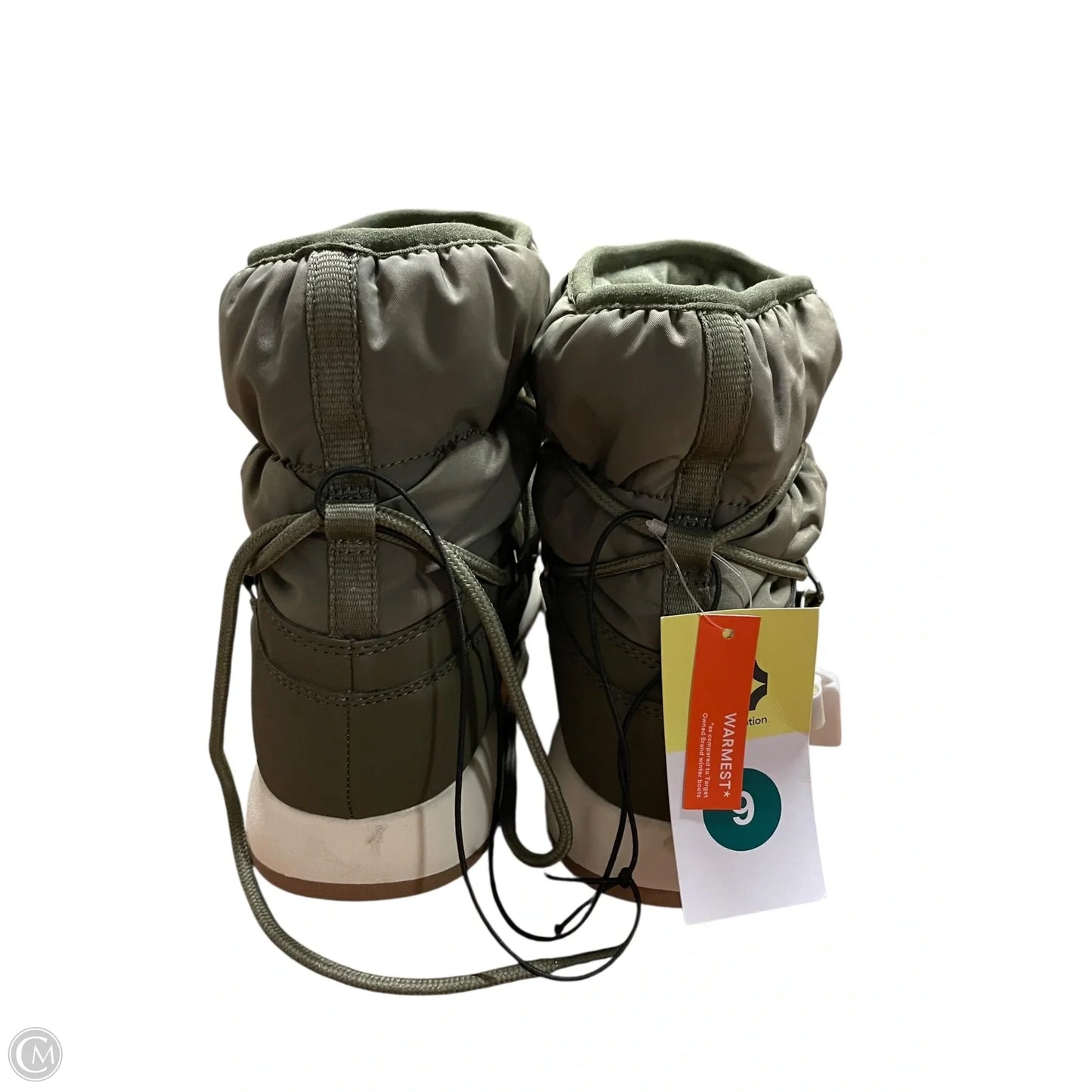 Boots Snow By All In Motion In Green & White, Size: 9