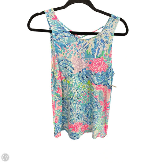 Top Sleeveless Designer By Lilly Pulitzer In Blue & Pink, Size: S