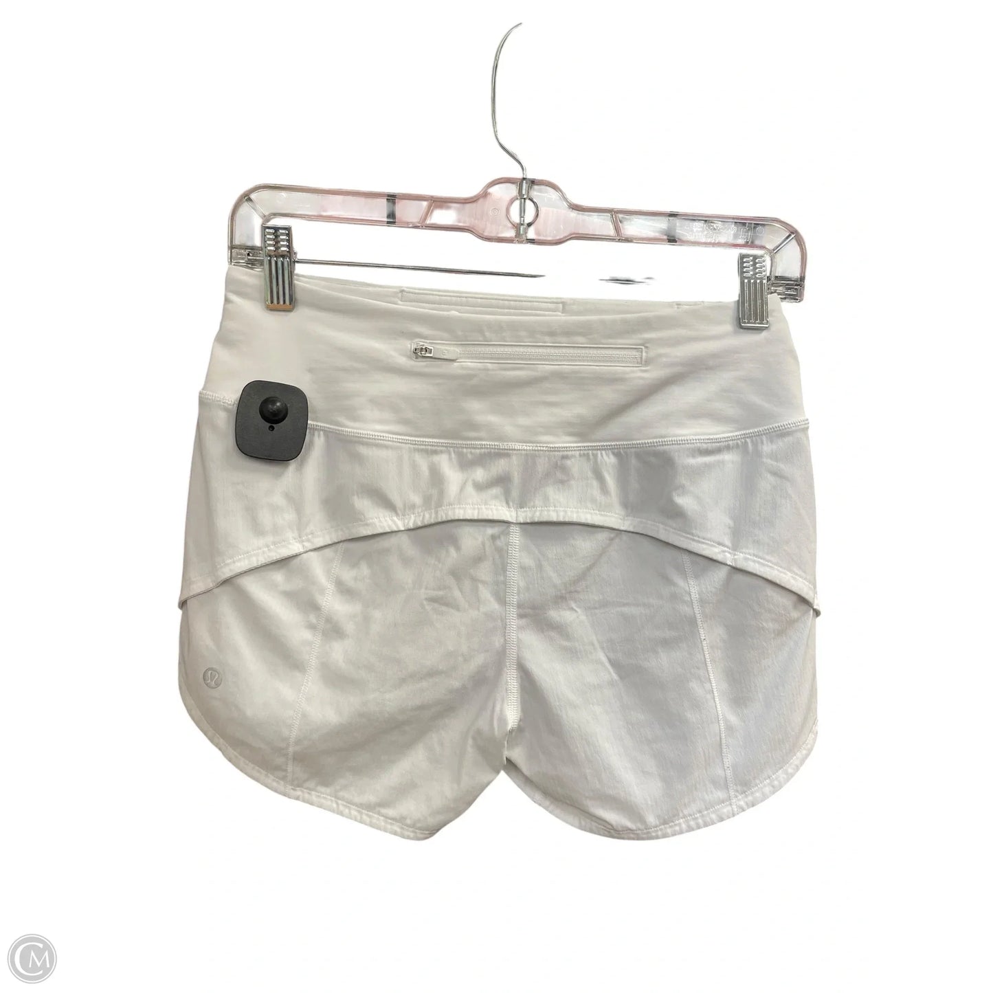 Athletic Shorts By Lululemon In White, Size: 4