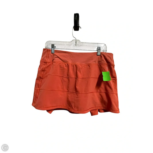 Athletic Skirt By Lululemon In Orange, Size: 10