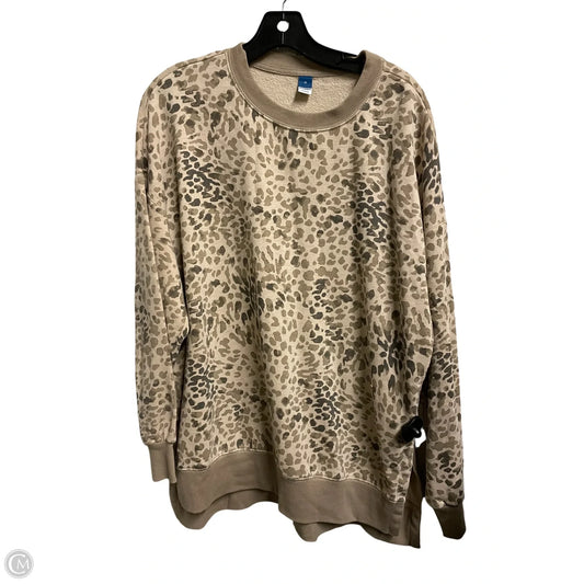 Sweatshirt Collar By Old Navy In Animal Print, Size: M