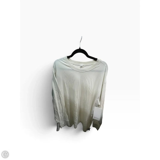 Top Long Sleeve By Lululemon In Cream, Size: 12