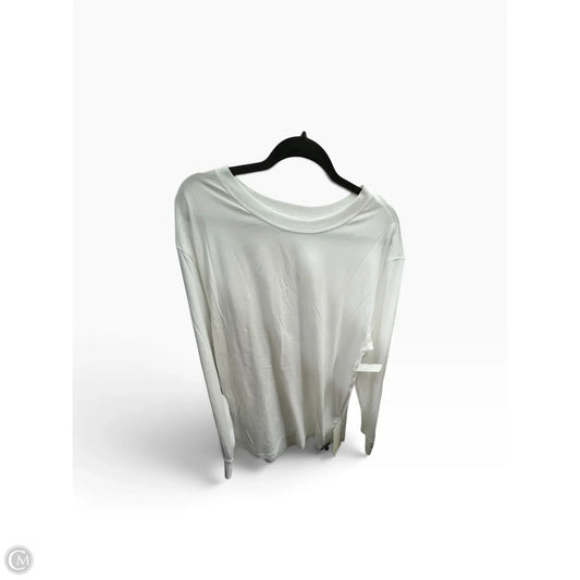 Top Long Sleeve By Lululemon In White, Size: 12