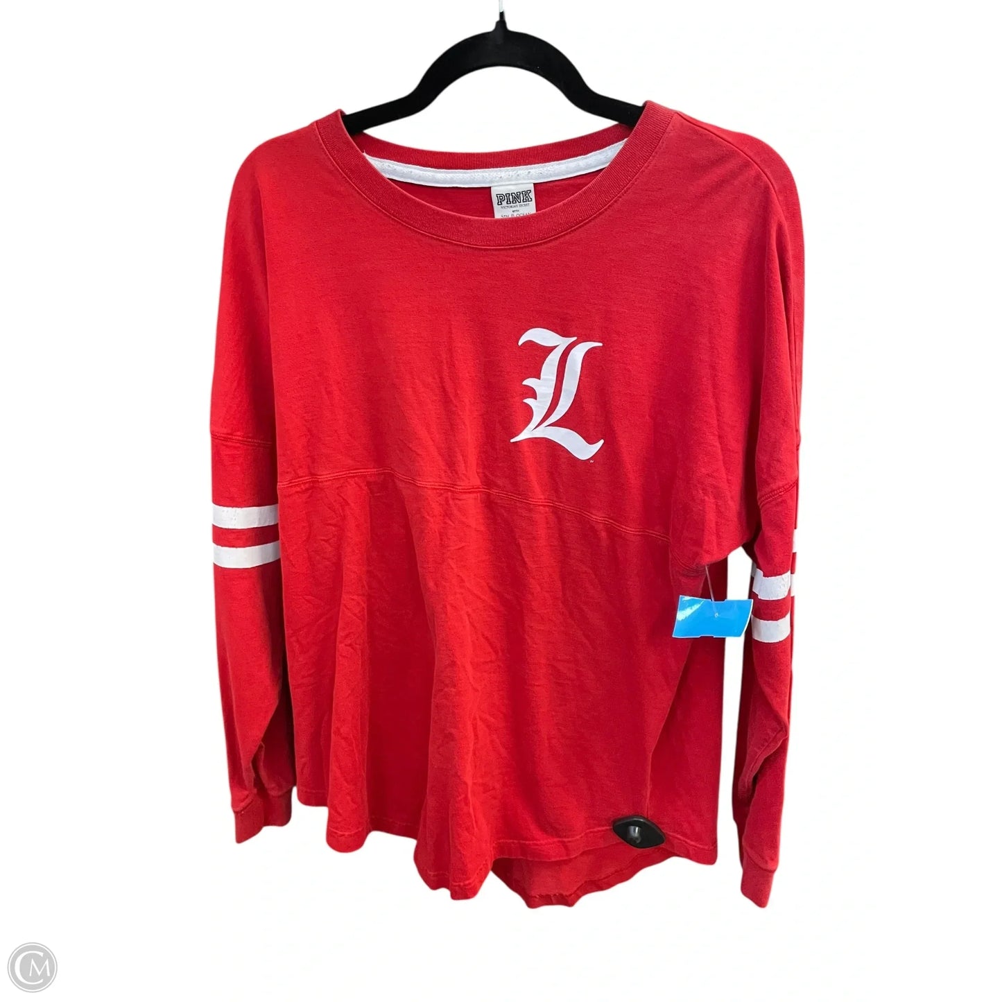 Top Long Sleeve By Pink In Red, Size: M