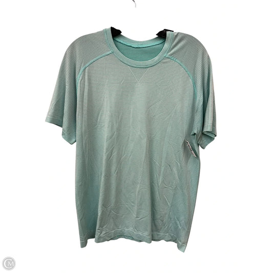 Top Short Sleeve By Lululemon In Blue, Size: 4