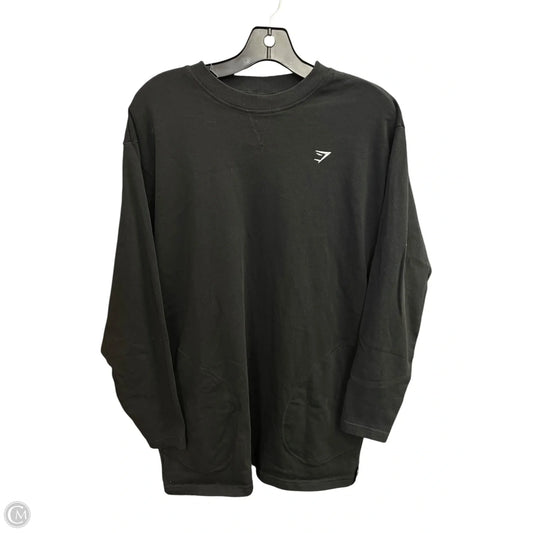 Athletic Top Long Sleeve Crewneck By Gym Shark In Green, Size: Xs