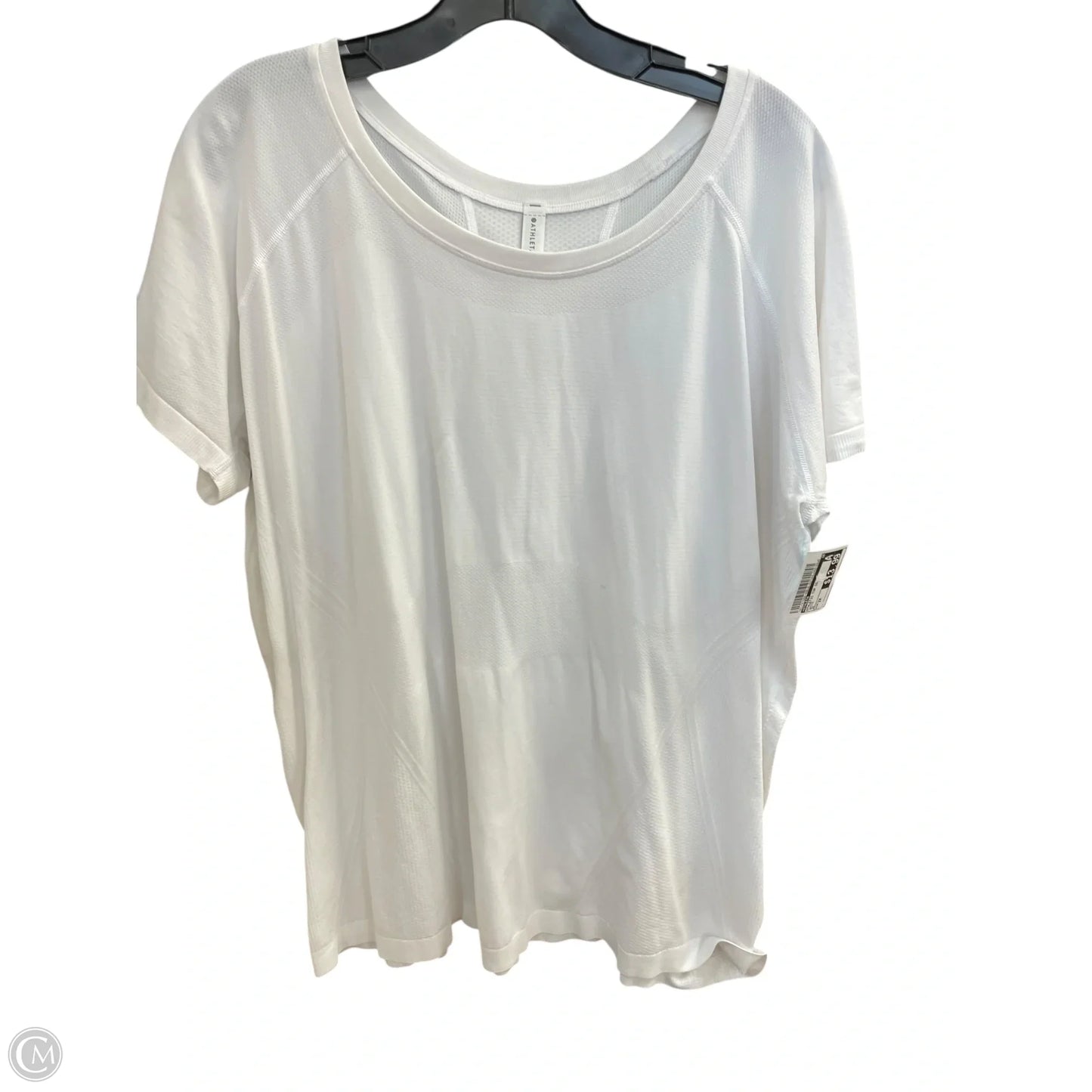 Athletic Top Short Sleeve By Athleta In White, Size: 2x