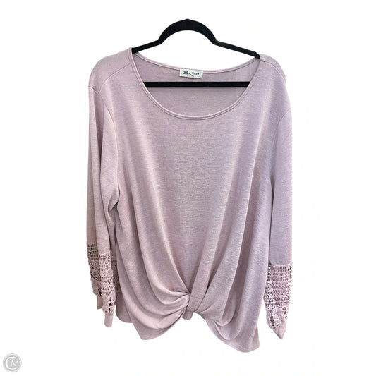 Top Long Sleeve By Clothes Mentor In Pink, Size: 3x