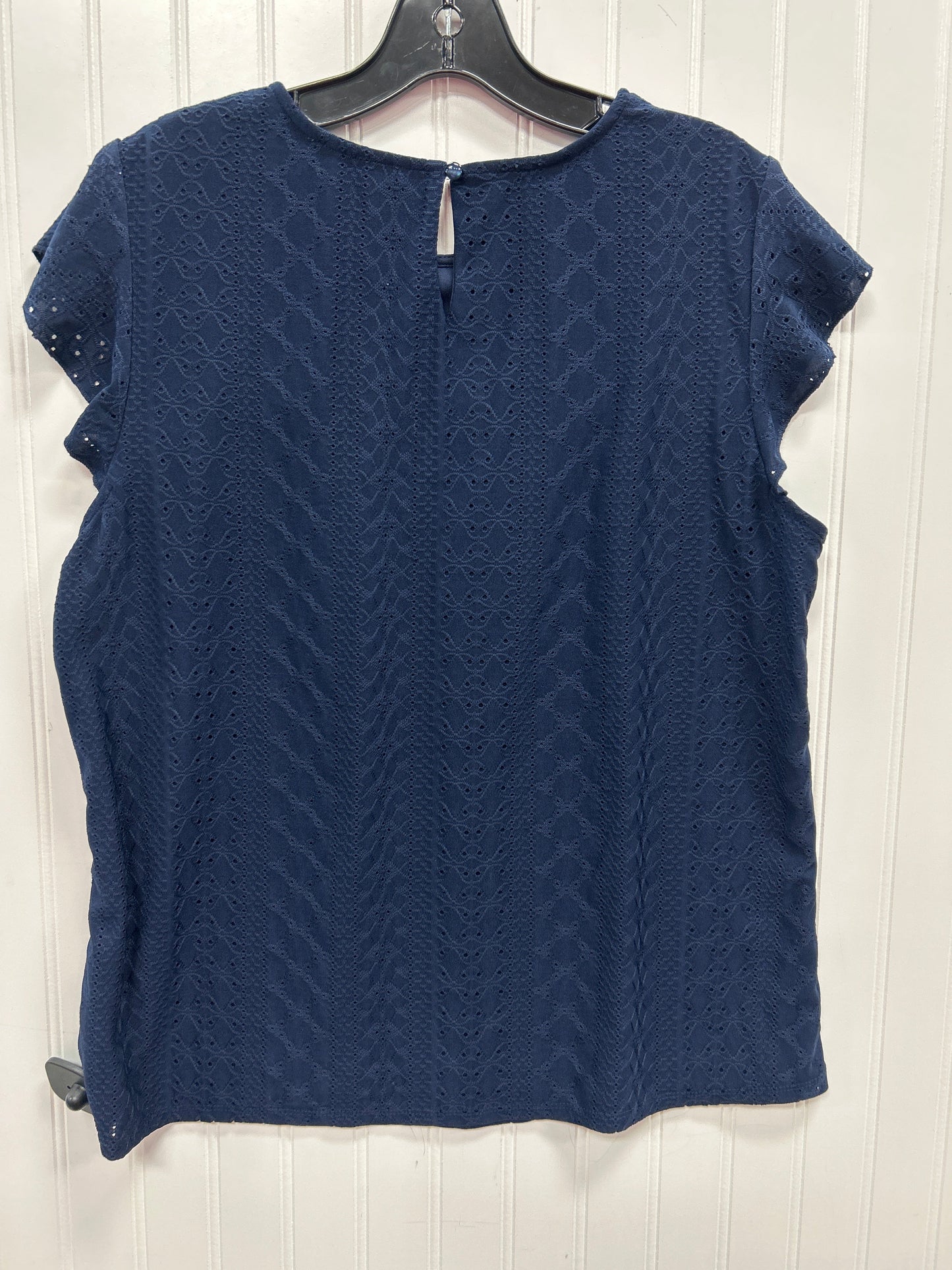 Top Ss By Adrianna Papell In Navy, Size:L