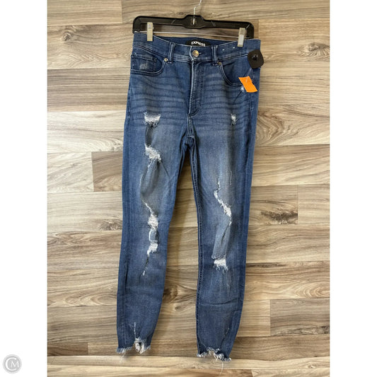 Jeans Skinny By Express In Blue Denim, Size: 6