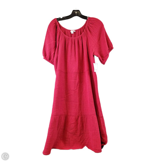 Dress Casual Midi By Beachlunchlounge In Red, Size: L