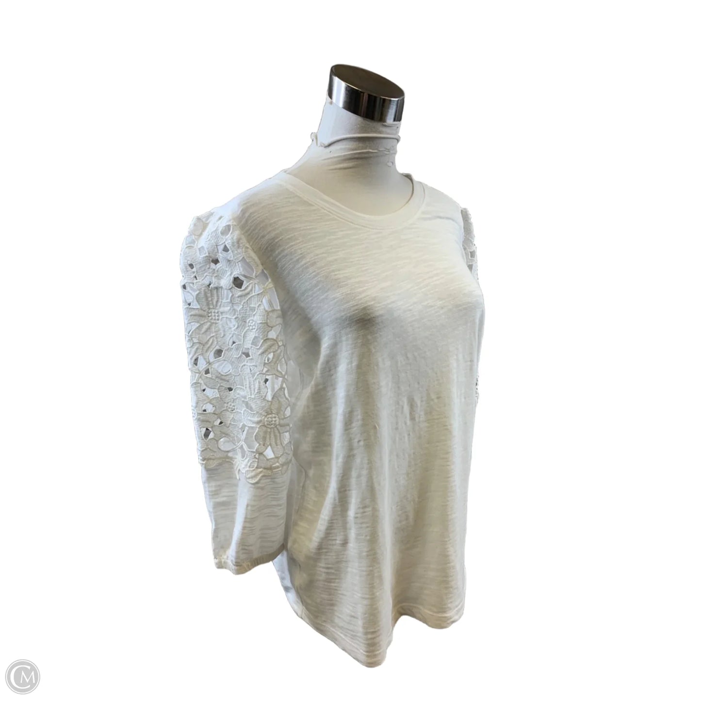 Top 3/4 Sleeve Basic By Caslon In Ivory, Size: S