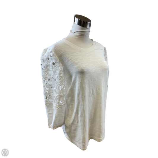 Top 3/4 Sleeve Basic By Caslon In Ivory, Size: S
