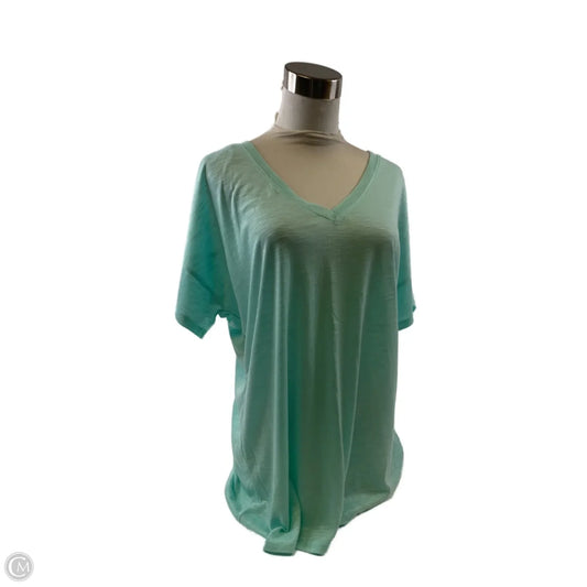 Athletic Top Short Sleeve By Marika In Aqua, Size: Xl
