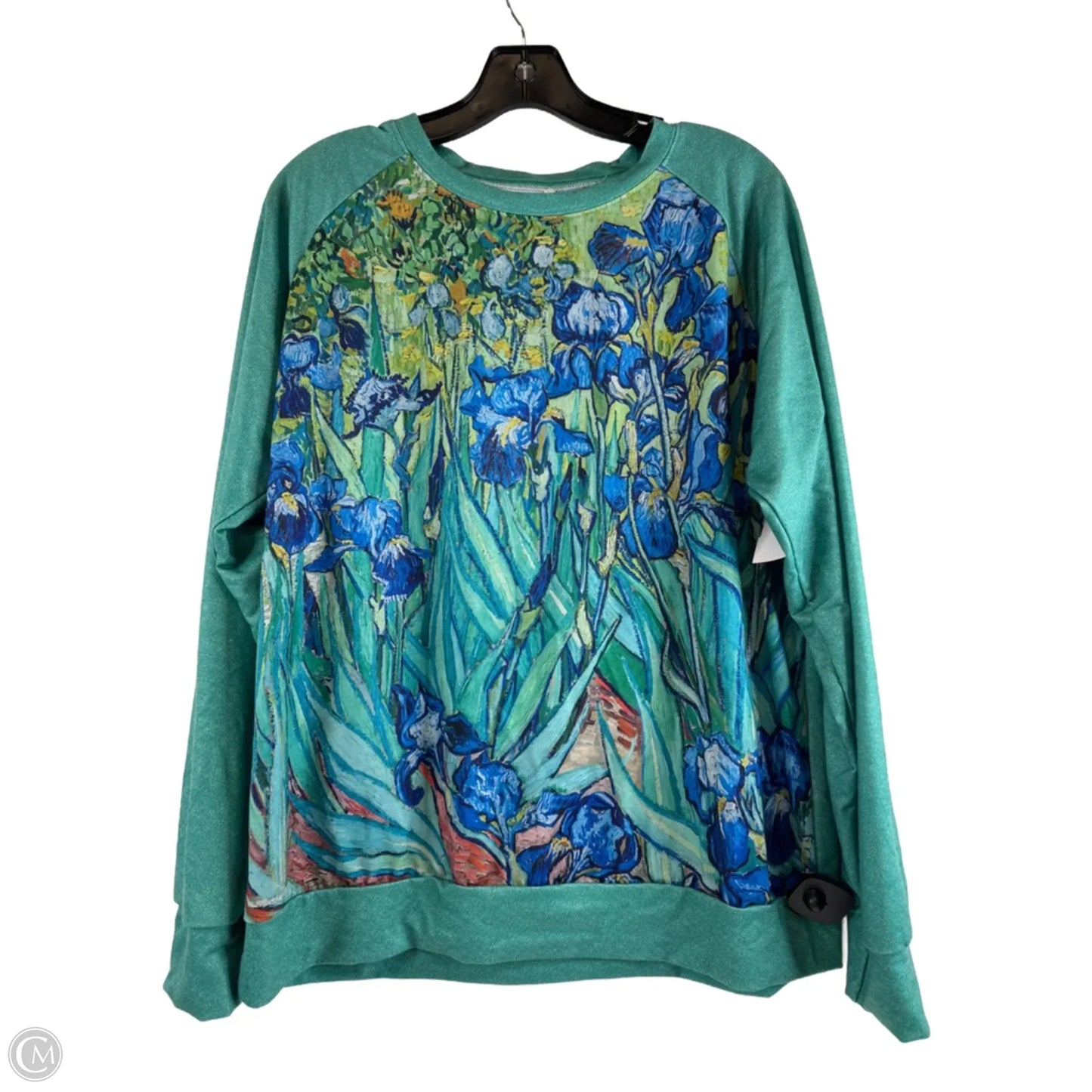 Sweatshirt Crewneck By Clothes Mentor In Blue & Green, Size: Xl