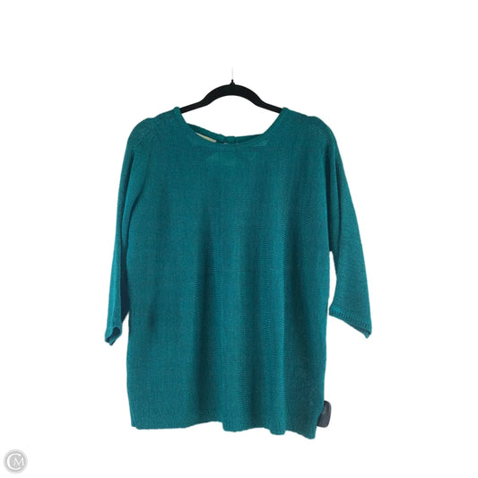 Top 3/4 Sleeve By Chicos In Teal, Size: Mp