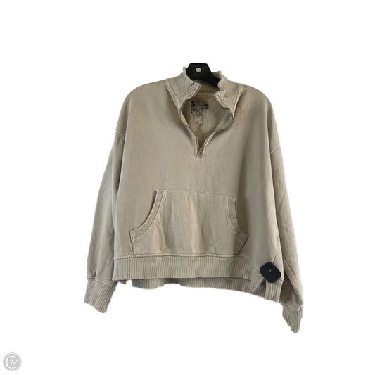 Sweatshirt Collar By C And C In Tan, Size: L