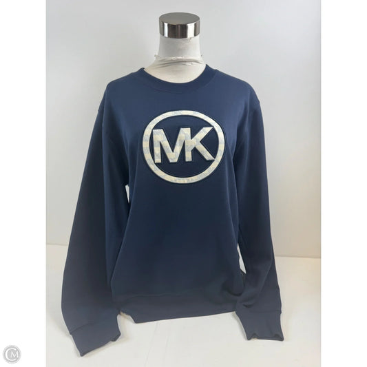 Sweatshirt Crewneck By Michael By Michael Kors In Blue & White, Size: S