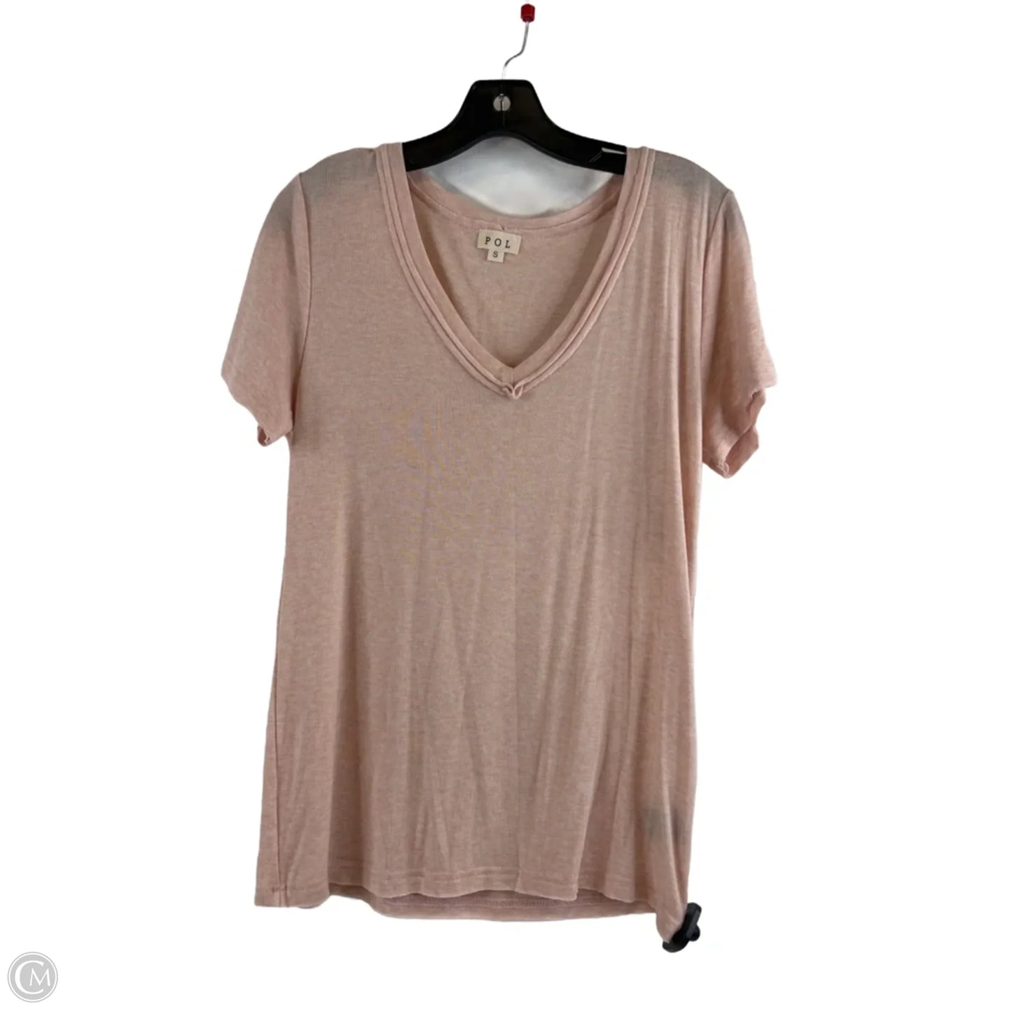 Top Short Sleeve Basic By Pol In Peach, Size: S