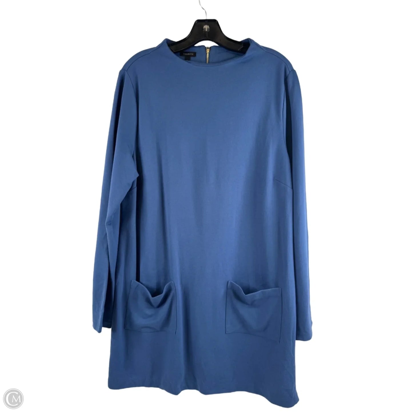Dress Casual Midi By Talbots In Blue, Size: L