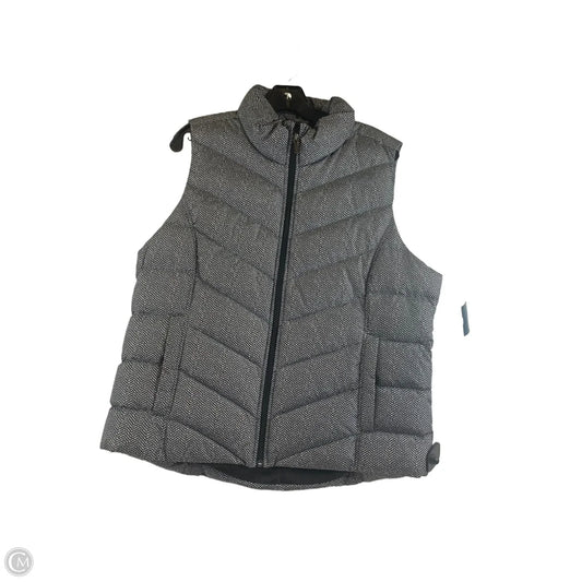 Vest Puffer & Quilted By Lands End In Black & White, Size: L