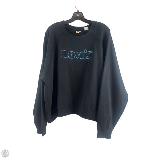 Sweatshirt Collar By Levis In Black & Blue, Size: 3x
