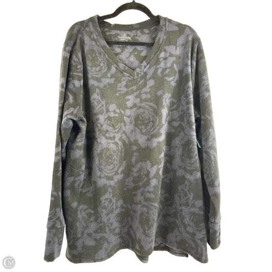 Top Long Sleeve By Cuddl Duds In Black & Blue, Size: Xl