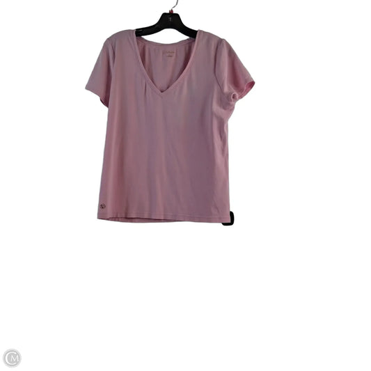 Top Short Sleeve Designer By Lilly Pulitzer In Pink, Size: Xl