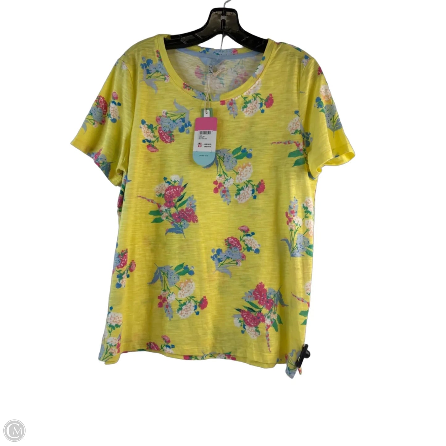 Top Short Sleeve Basic By Joules In Yellow, Size: L