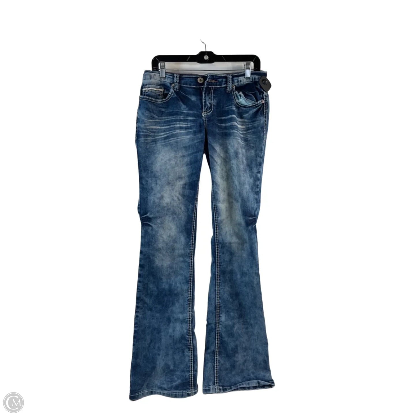 Jeans Flared By Clothes Mentor In Blue Denim, Size: 8