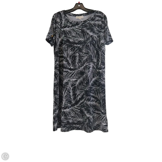 Dress Casual Midi By Michael By Michael Kors In Black & White, Size: L