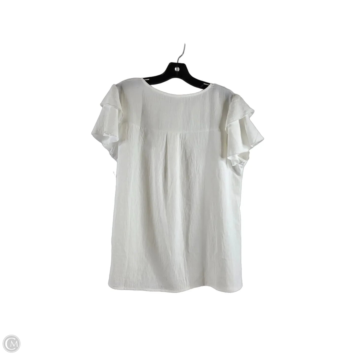 Top Short Sleeve By Cme In White, Size: L