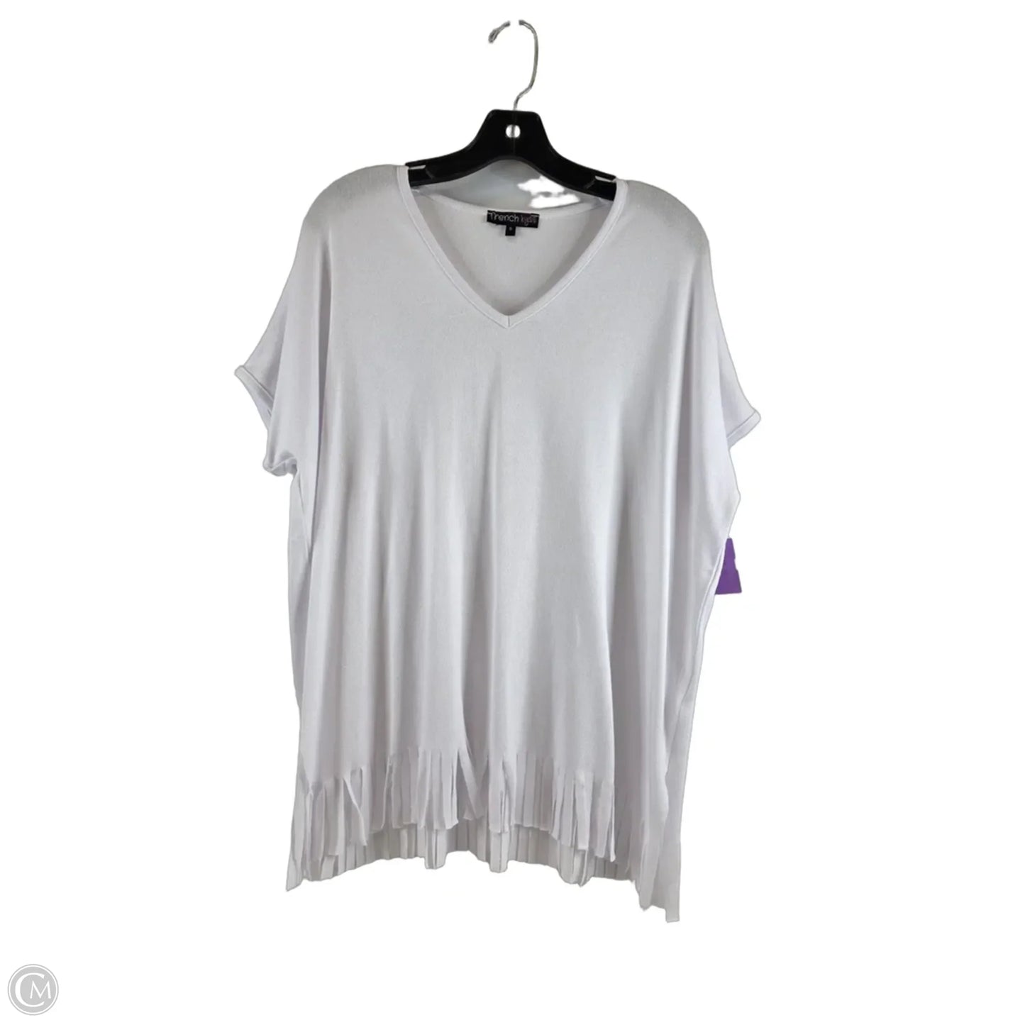Top Short Sleeve By French Kiss In White, Size: S