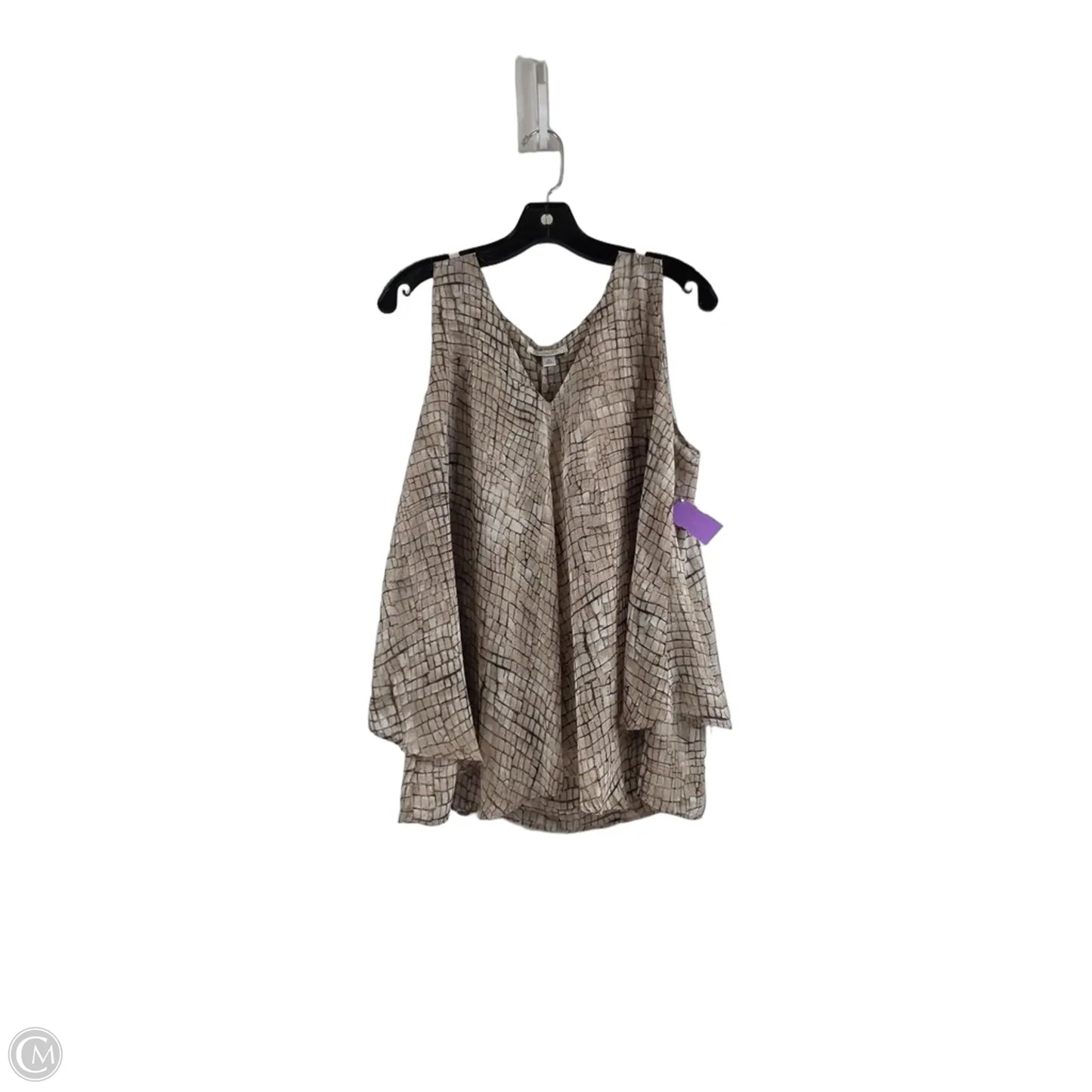 Top Sleeveless By Dressbarn In Brown, Size: Xl