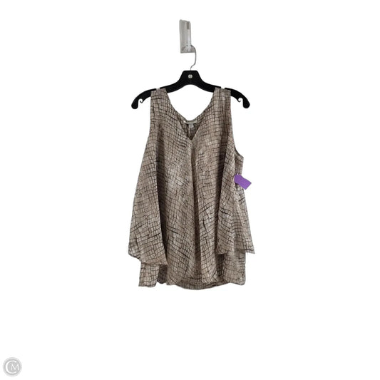 Top Sleeveless By Dressbarn In Brown, Size: Xl