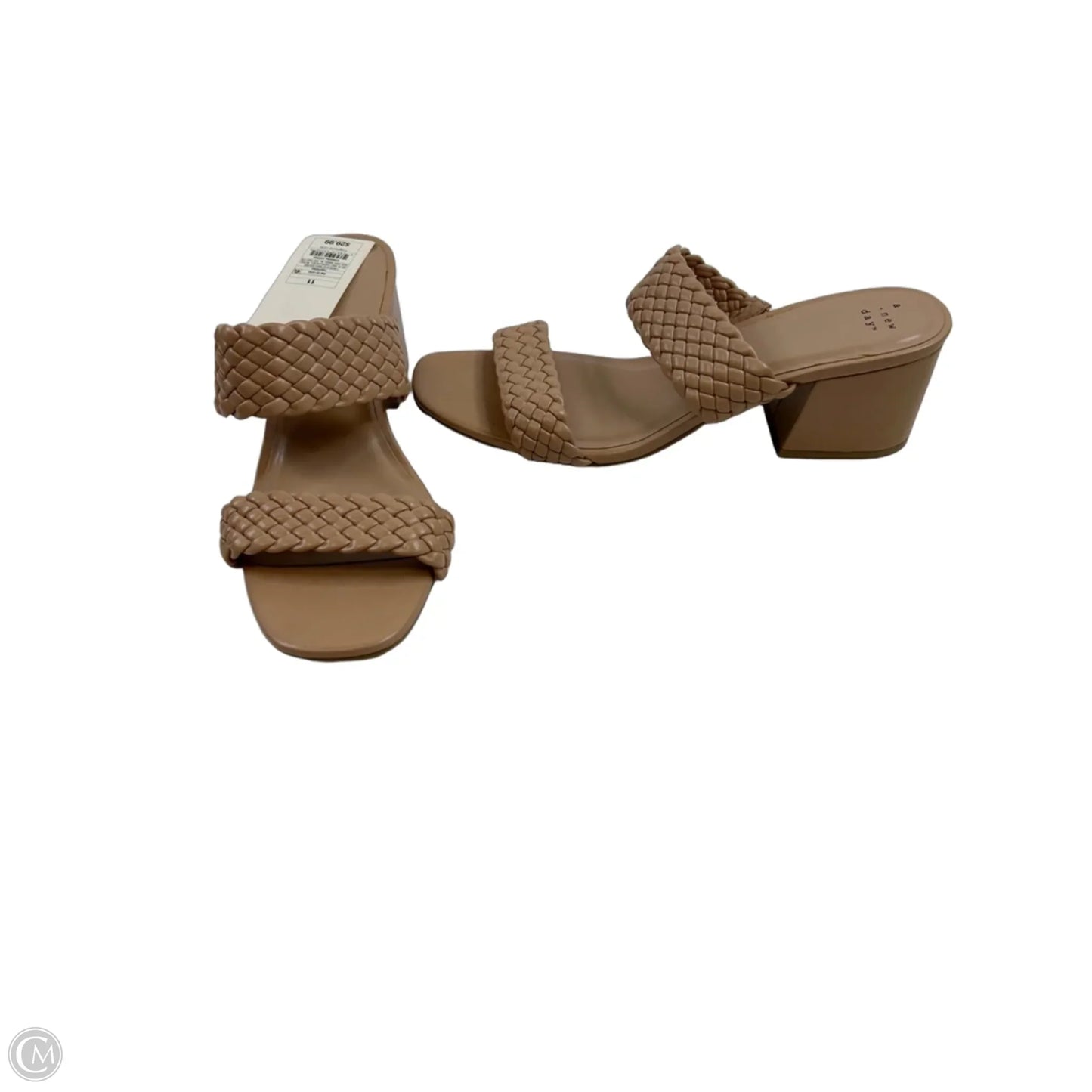 Sandals Heels Block By A New Day In Tan, Size: 11