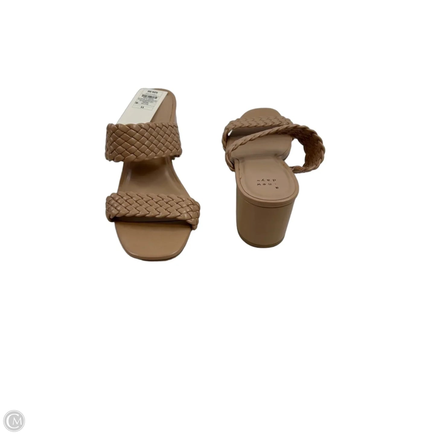Sandals Heels Block By A New Day In Tan, Size: 11