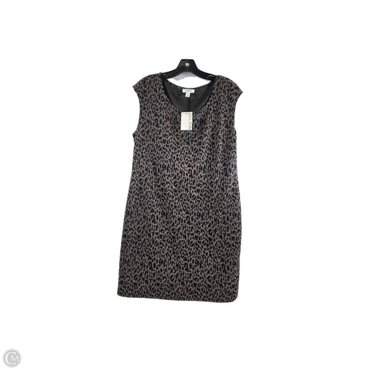 Dress Casual Midi By Nine West Apparel In Animal Print, Size: L