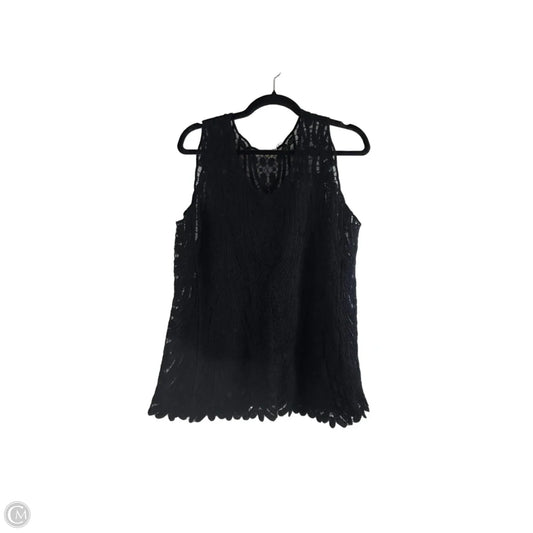 Top Sleeveless By Clothes Mentor In Black, Size: M