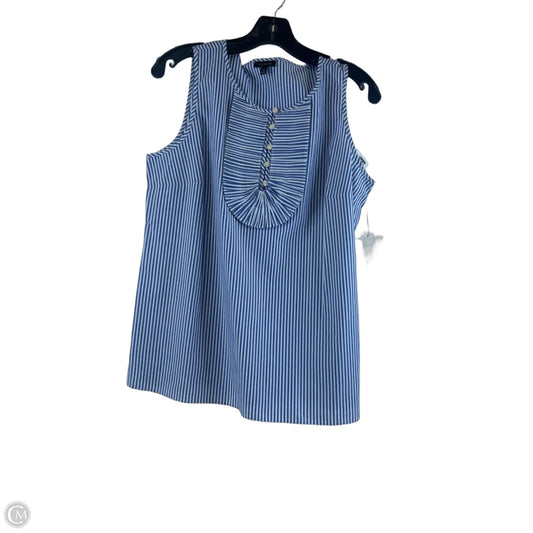 Top Sleeveless By Talbots In Striped Pattern, Size: M