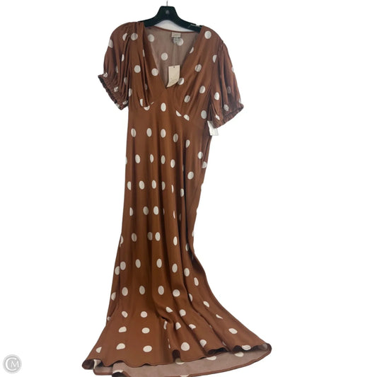 Dress Casual Maxi By A New Day In Polkadot Pattern, Size: M
