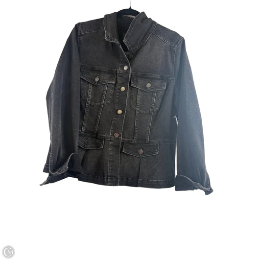 Jacket Denim By Liverpool In Black Denim, Size: Xl