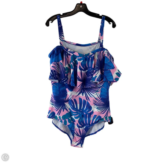 Swimsuit By Cme In Blue & Pink, Size: Xl