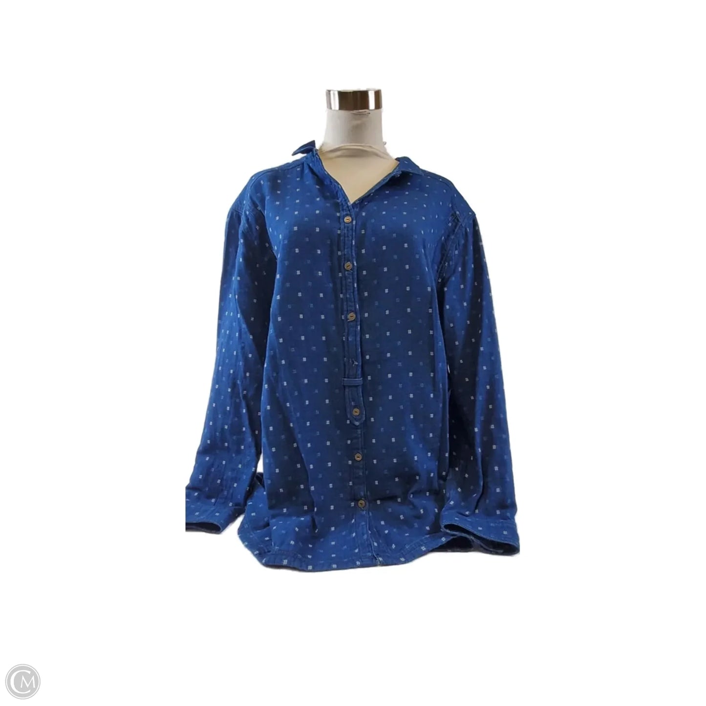 Top Long Sleeve By Clothes Mentor In Blue, Size: 1x